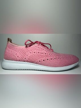Cole Haan ZERØGRAND Stitchlite Pink Wingtip Oxfords Sz 5.5 - Like New!